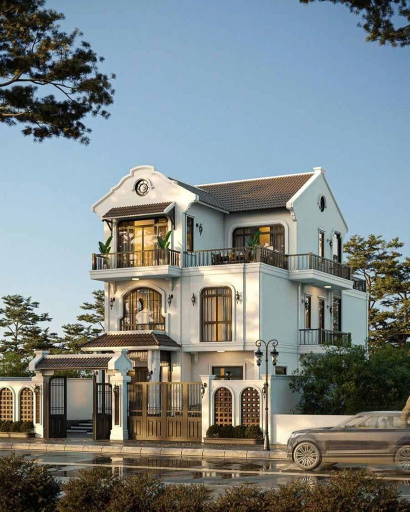 Thiết kế biệt thự vườn Indochine ven đô Hà Nội