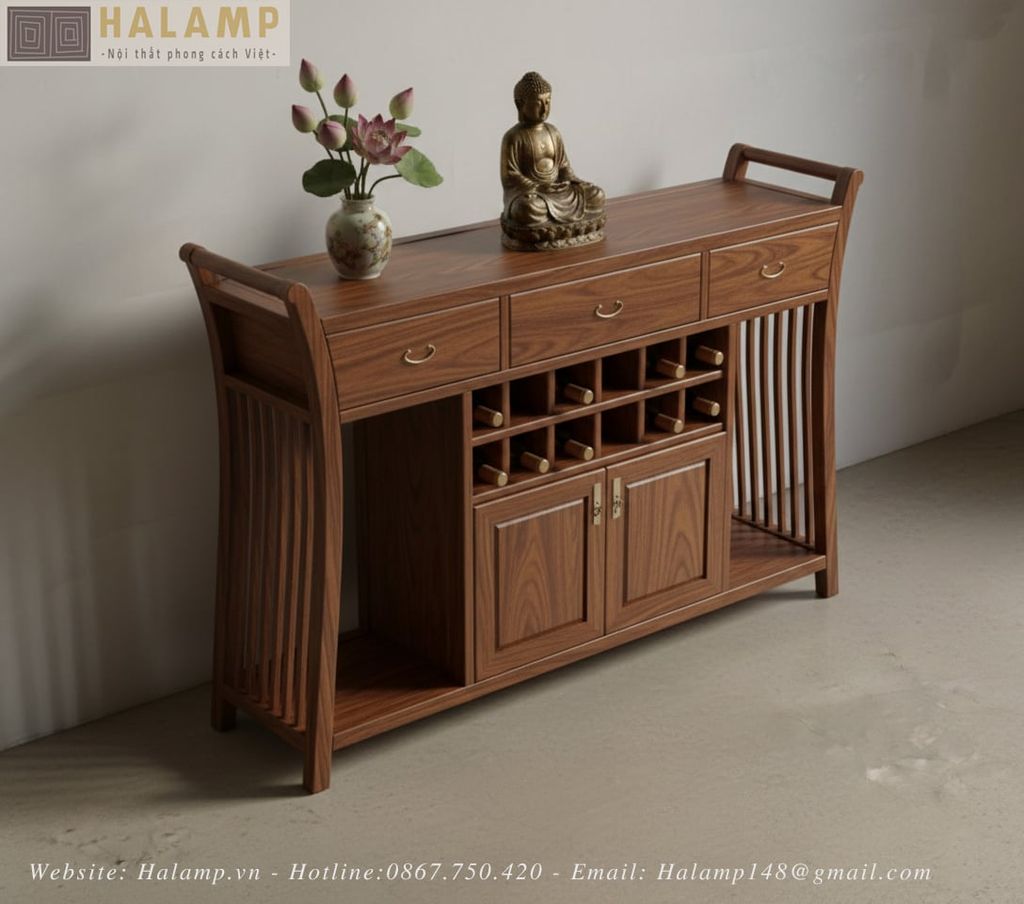 Phiên bản tủ console có chỗ đựng rượu