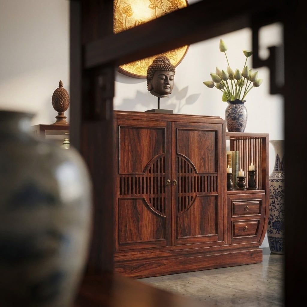 Tủ thiền gỗ tự nhiên