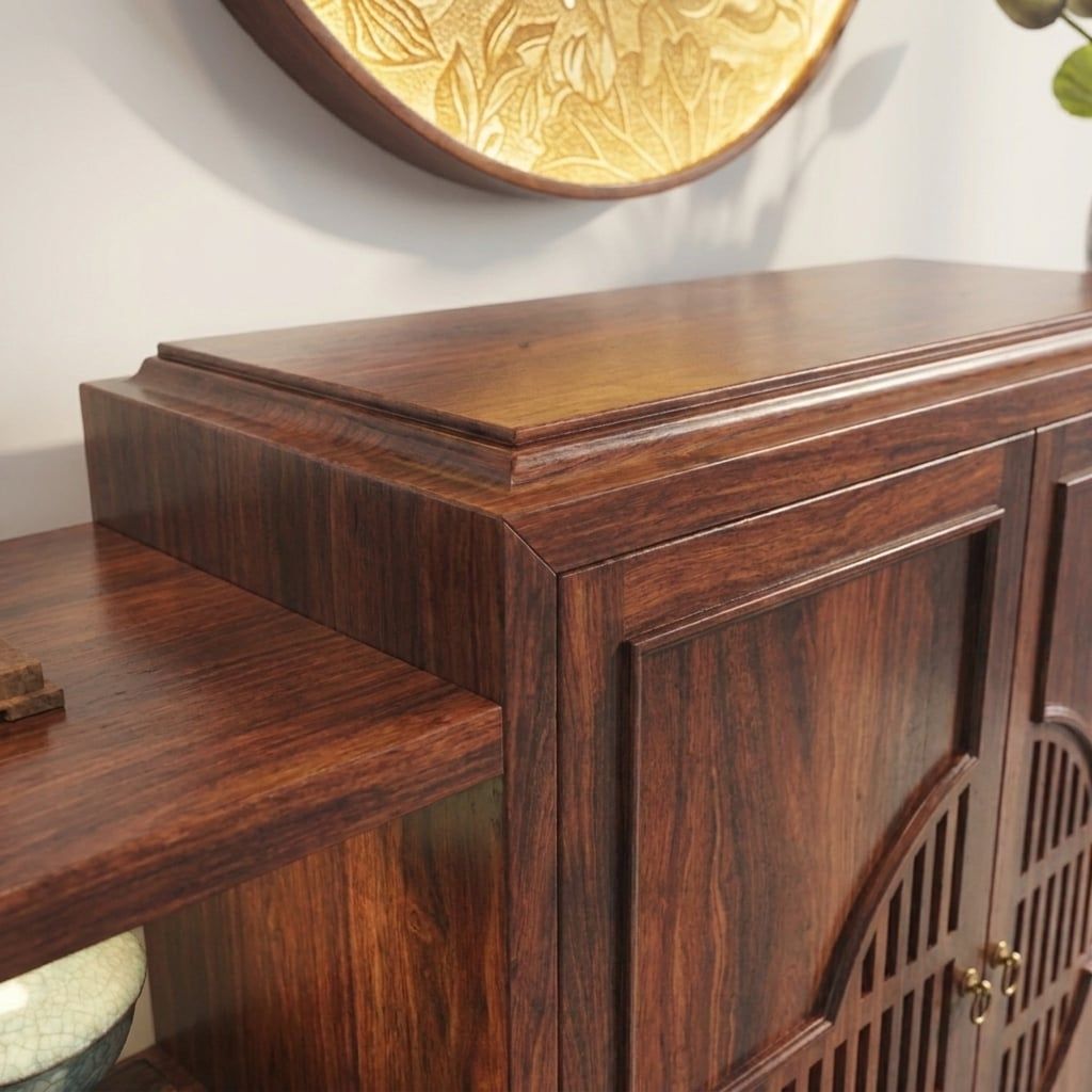 Chi tiết tủ thiền gỗ tự nhiên