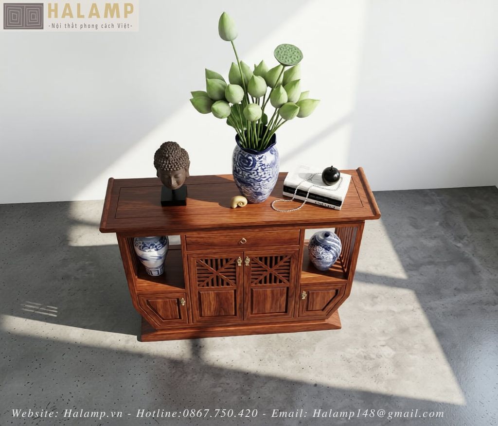 tủ console phong cách Việt