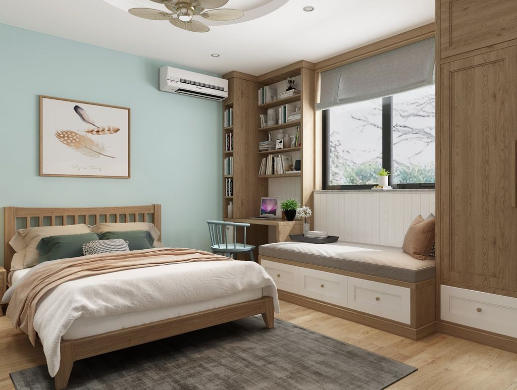 Thiết kế phòng ngủ con trai tầng 2