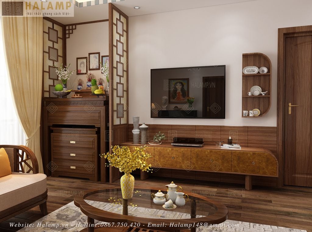 Chi tiết bàn thờ nhỏ gọn cho chung cư