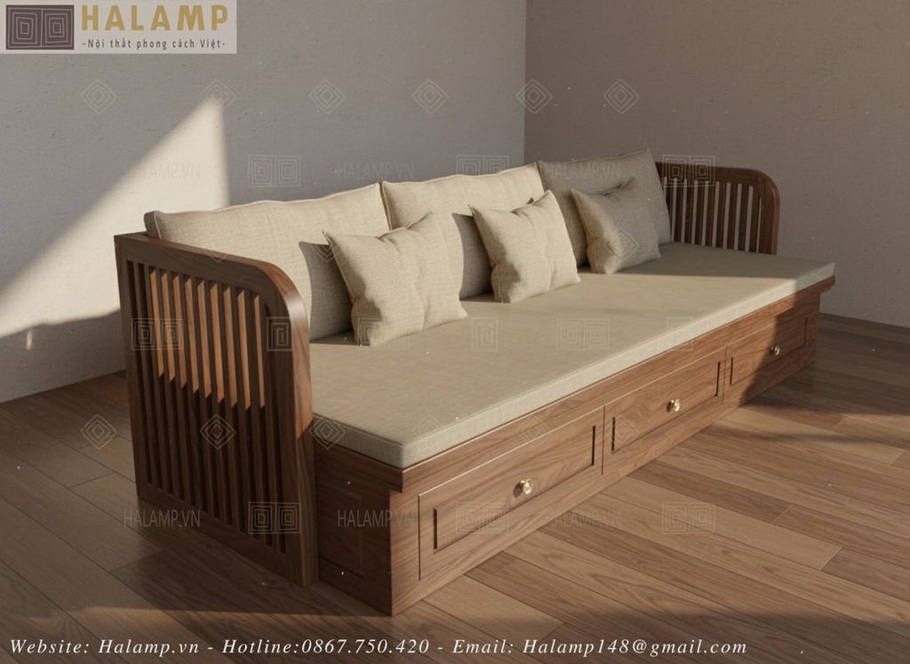 Sofa có ngăn kéo lưu trữ đồ