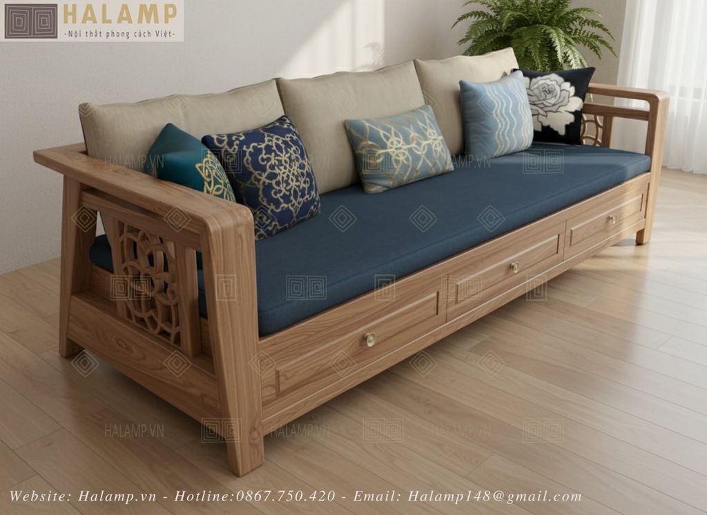 Sofa có ngăn kéo lưu trữ đồ