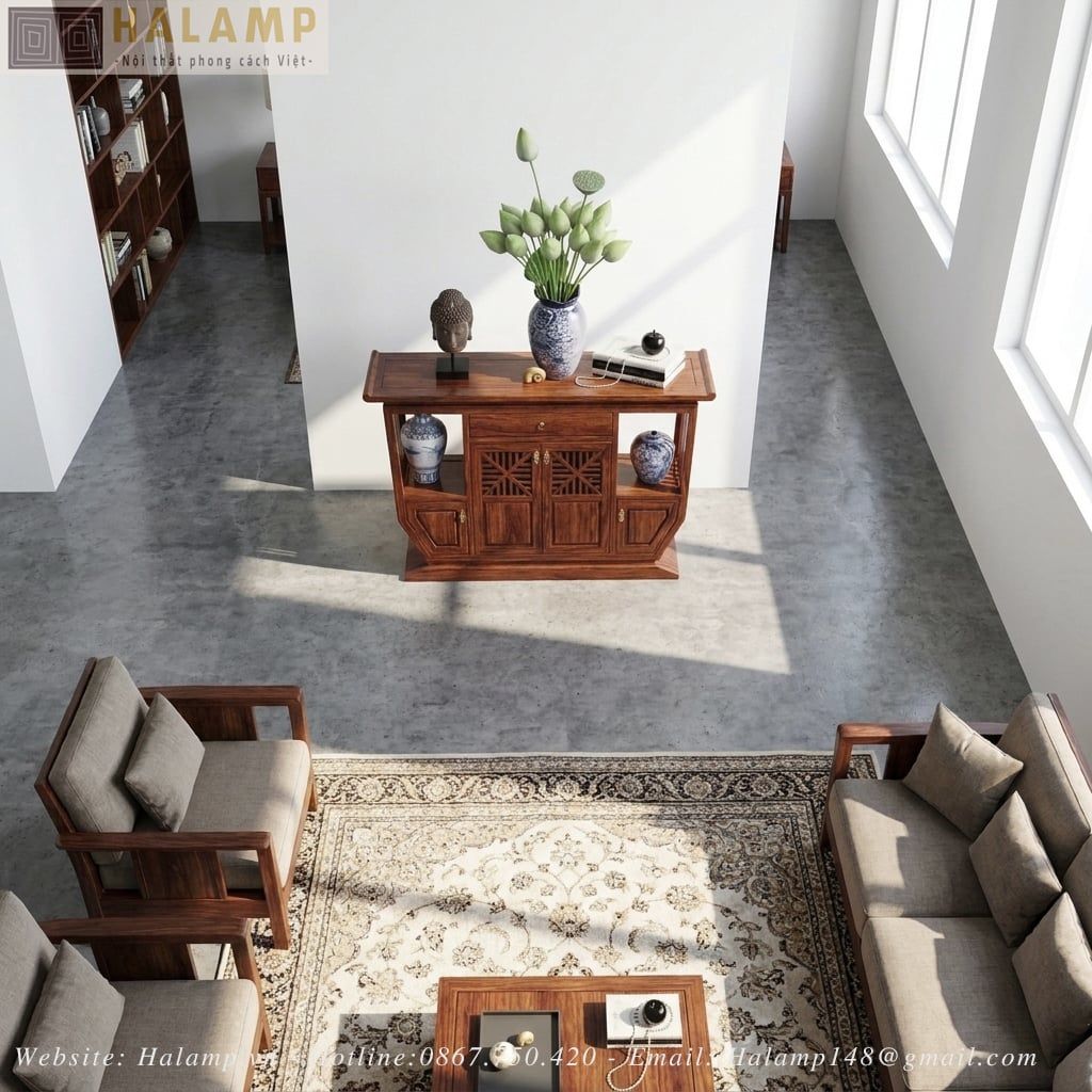 Tủ console phong cách Việt