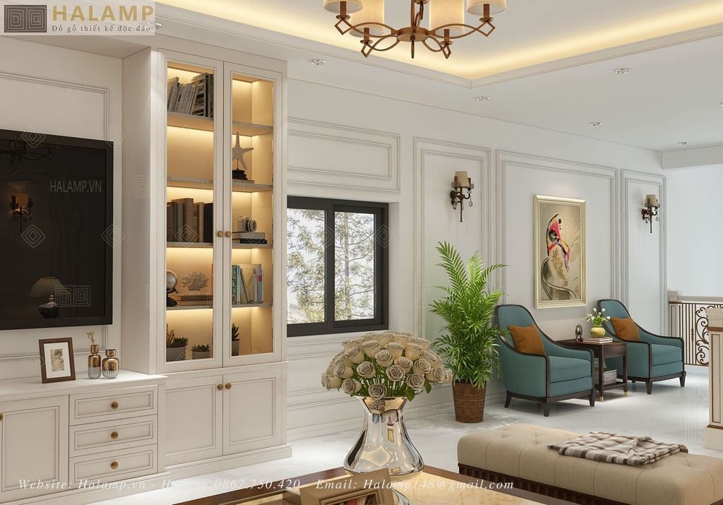 Nội thất tân cổ điển nhẹ nhàng