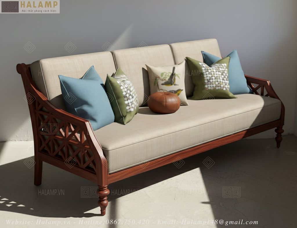 băng ghế dài sofa phong cách indochine
