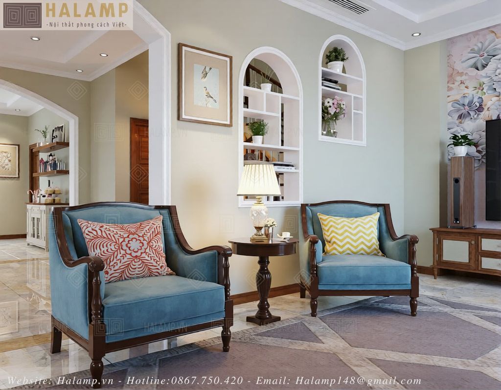 hình ảnh 3d sofa indochine cổ điển trong thiết kế