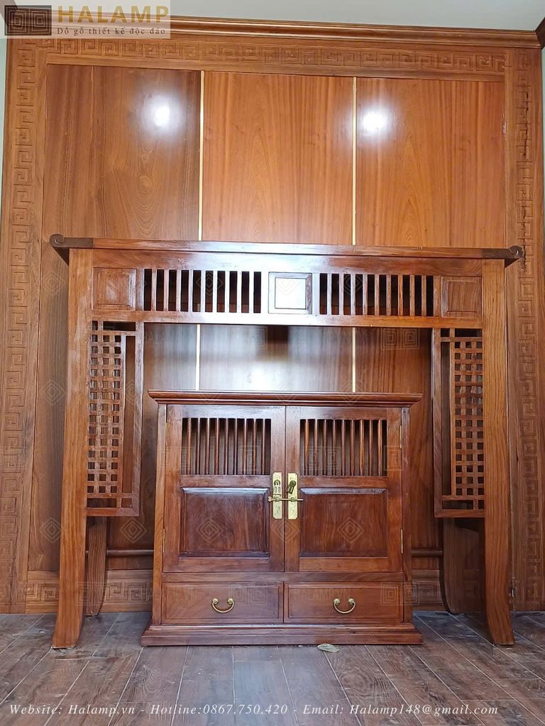 Chi tiết ảnh thực tế bàn thờ trong không gian nội thất