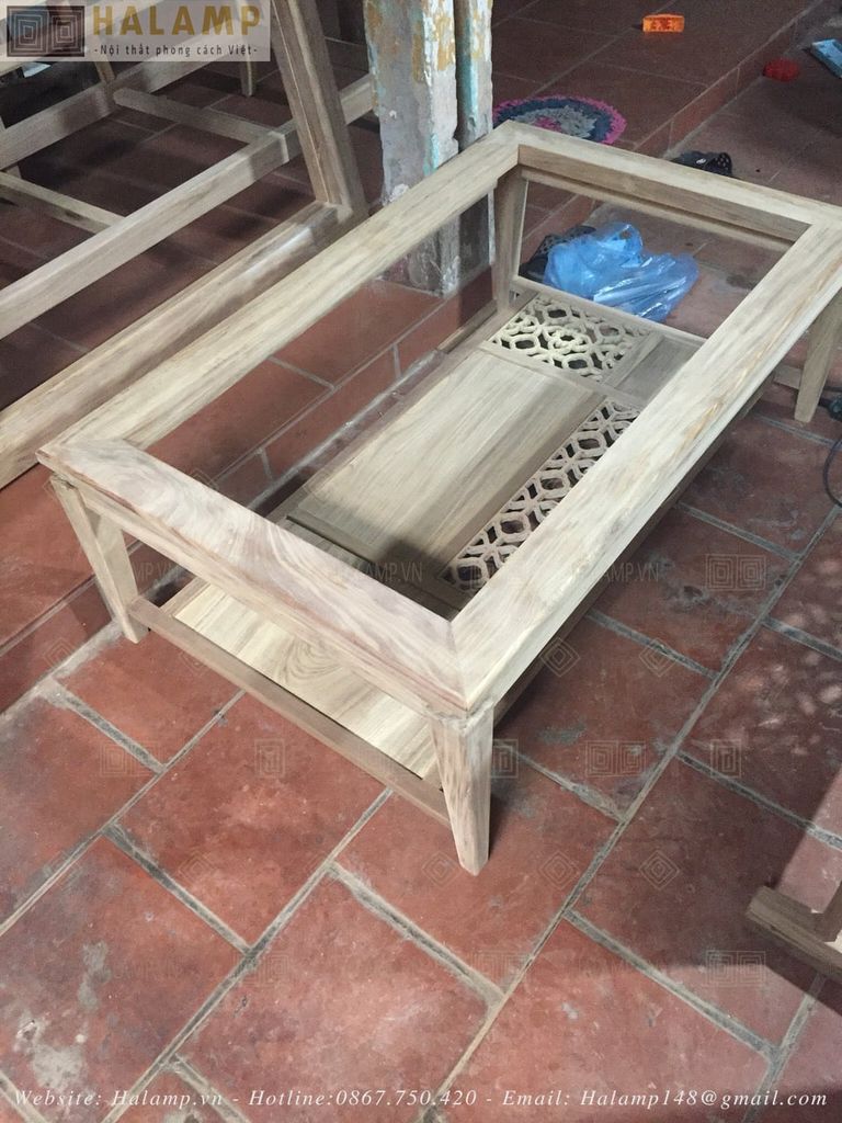 bàn khách bộ sofa phong cách indochine