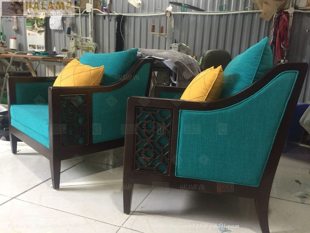 Sofa đơn phong cách indochine