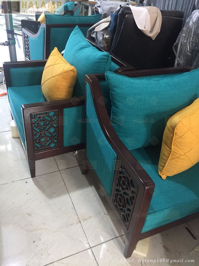 Sofa đơn phong cách indochine