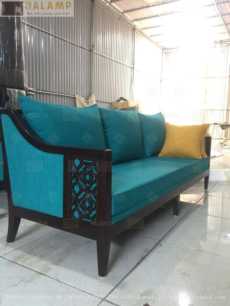 Sofa băng dài phong cách indochine