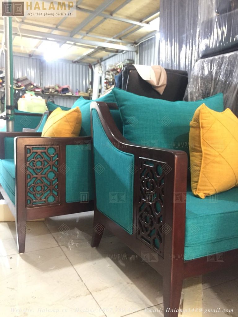 Sofa đơn phong cách indochine