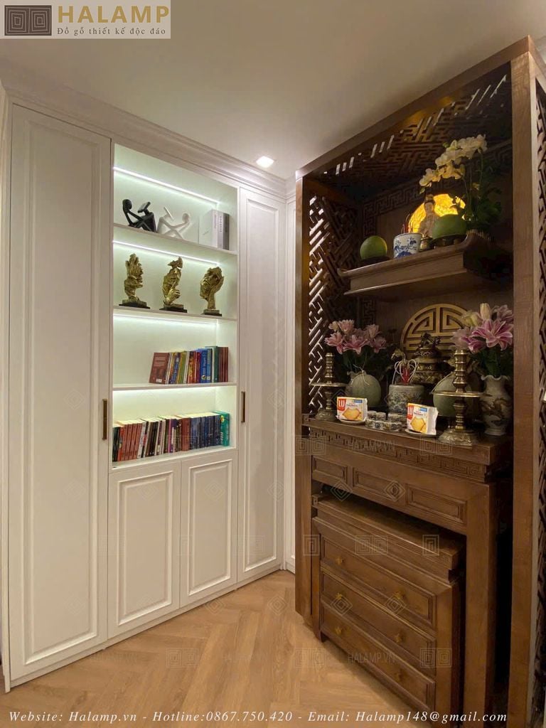 Chi tiết bàn thờ nhỏ gọn cho chung cư