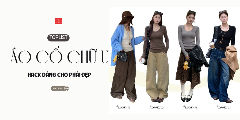 Tổng hợp các mẫu áo cổ chữ U đẹp, hack dáng cho phái đẹp