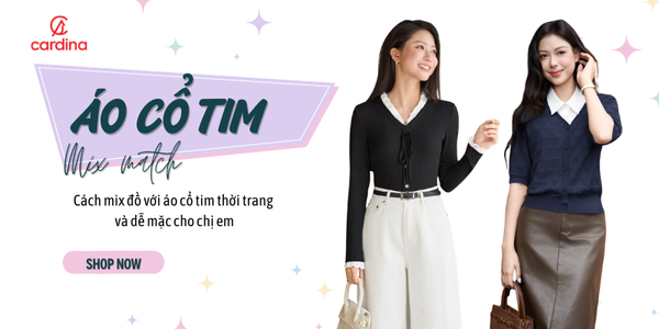 Cách mix đồ với áo cổ tim thời trang và dễ mặc cho chị em