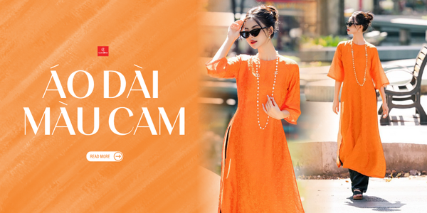 30+ Mẫu áo dài màu cam đẹp, siêu cuốn hút mà nàng không nên bỏ qua