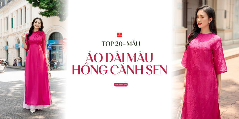Top 25+ mẫu áo dài hồng cánh sen đẹp nao lòng, tôn da cho quý cô hiện đại