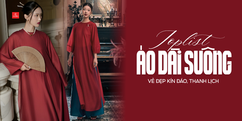 Top 40 mẫu áo dài suông đẹp, sang trọng, mẫu hot nhất 2026