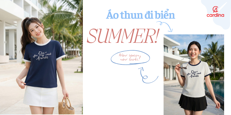 Áo thun đi biển – Item giải nhiệt mùa hè không thể thiếu trong vali