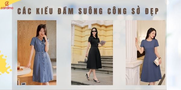 Các kiểu đầm suông công sở đẹp, sang trọng và thanh lịch nhất 2026