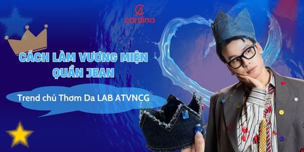 Cách làm vương miện quần jean trend chú Thơm Da LAB cực đơn giản
