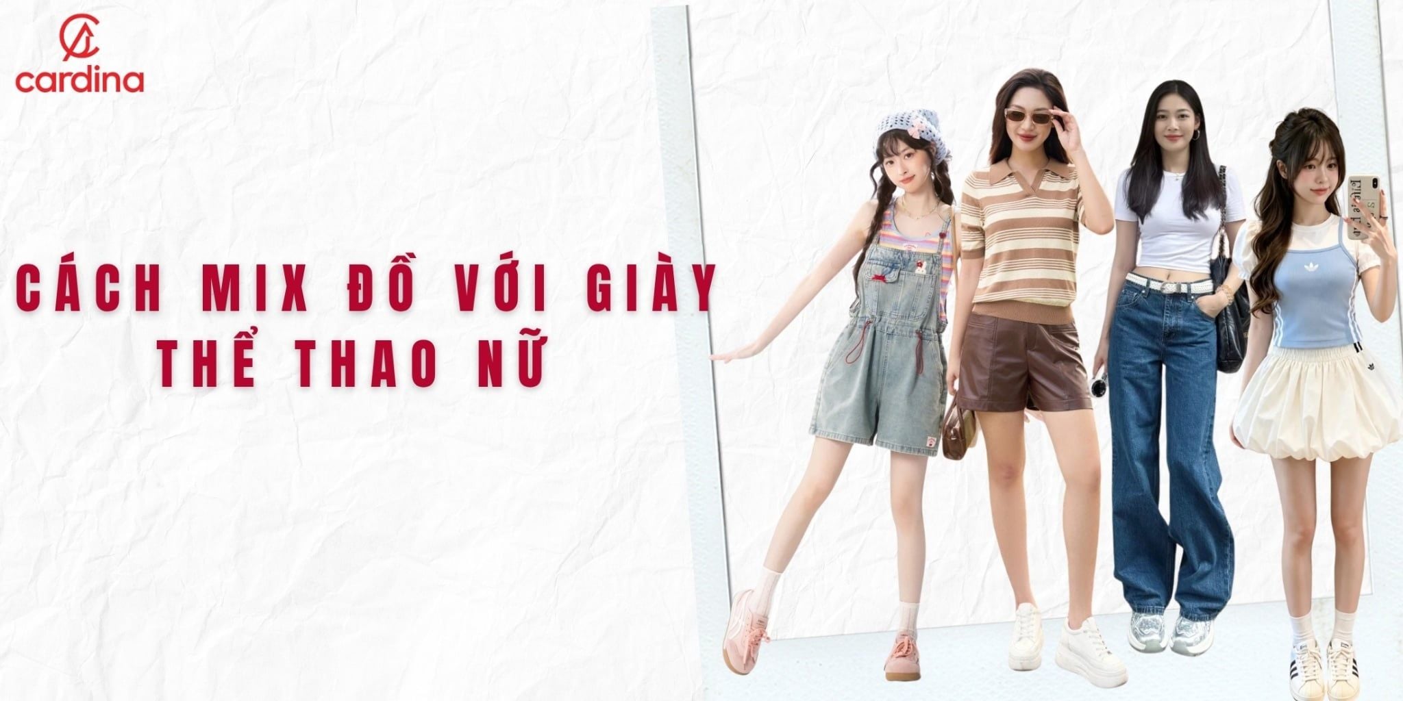 Cách mix đồ với giày thể thao nữ giúp nàng thêm cá tính và năng động