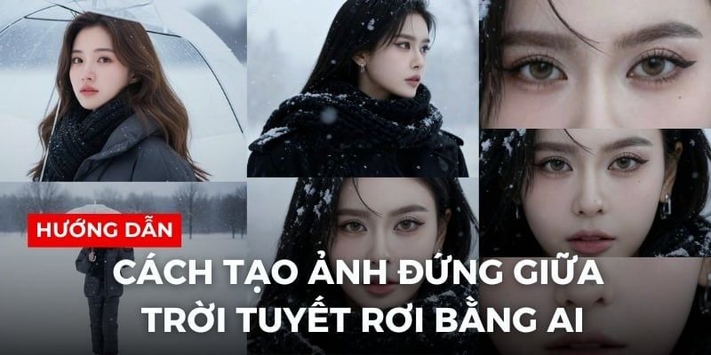 Cách Tạo Ảnh Đứng Giữa Trời Tuyết Rơi Bằng AI Đang Hot Rần Rần