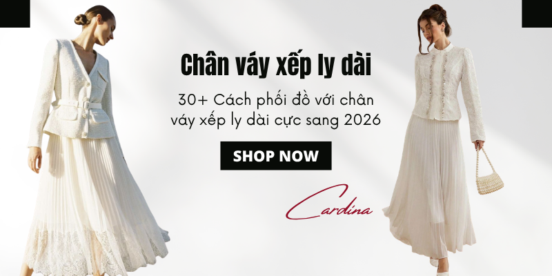 30+ Cách phối đồ với chân váy xếp ly dài cực sang 2026