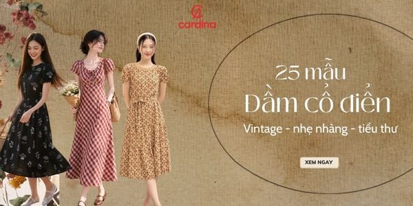 25 Mẫu đầm cổ điển, đầm vintage nhẹ nhàng, tiểu thư