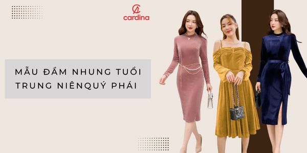Top 4 mẫu đầm nhung tuổi trung niên giúp các quý bà thêm quý phái