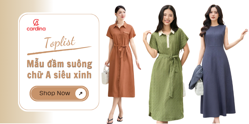 Top 10 mẫu đầm suông chữ A siêu xinh giúp nàng thêm thon thả, quyến rũ