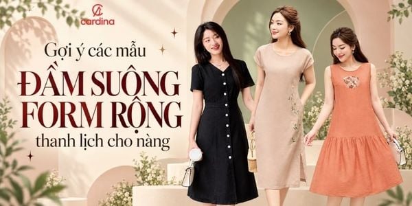 Gợi ý các mẫu đầm suông form rộng thanh lịch cho nàng