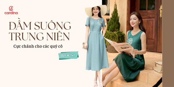 Bí quyết diện đầm suông trung niên cực chảnh cho các quý cô