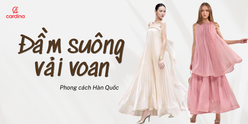 50+ Mẫu đầm suông vải voan phong cách Hàn Quốc đẹp nhất