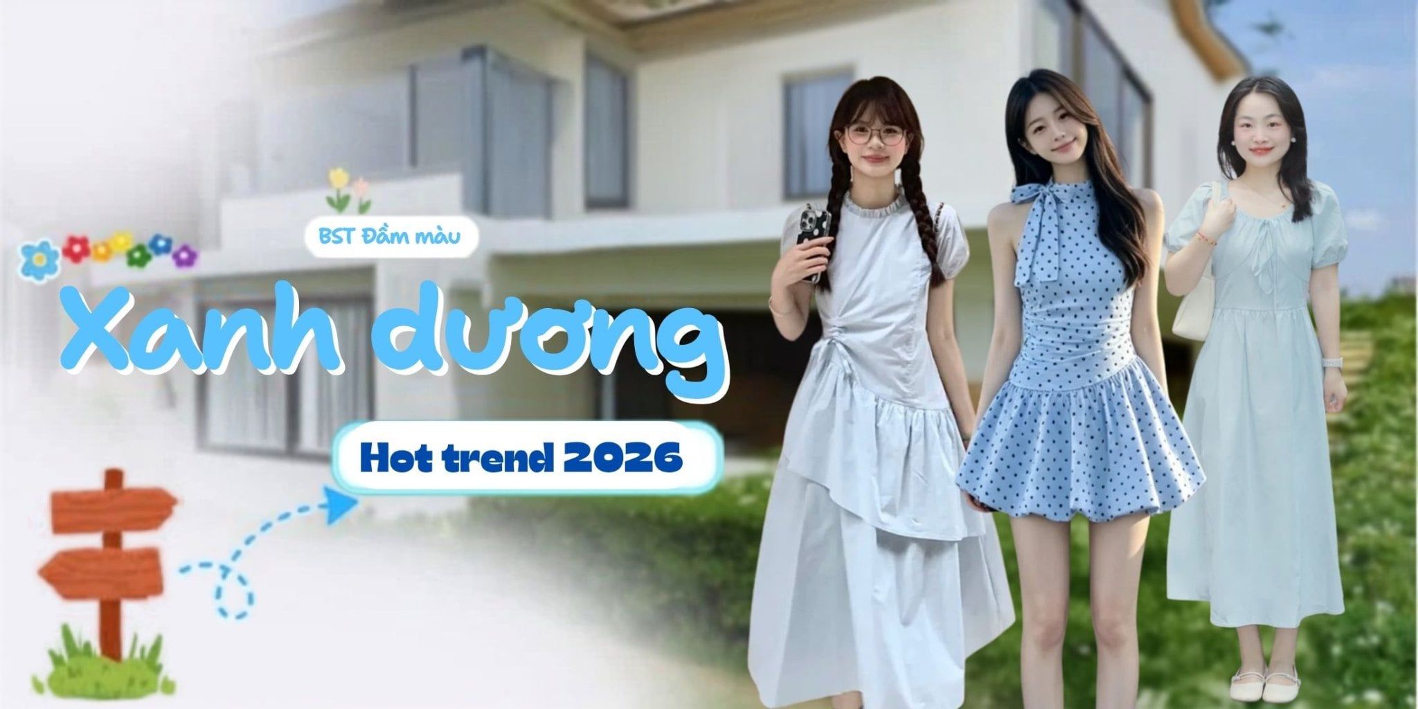 Bỏ túi ngay 13 kiểu đầm xanh dương xịn xò nhất 2026