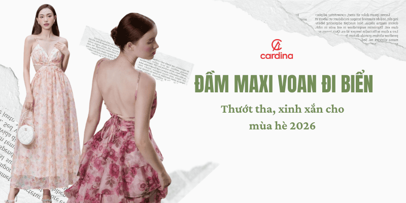 20 Mẫu đầm maxi voan đi biển thướt tha, xinh xắn nhất hiện nay