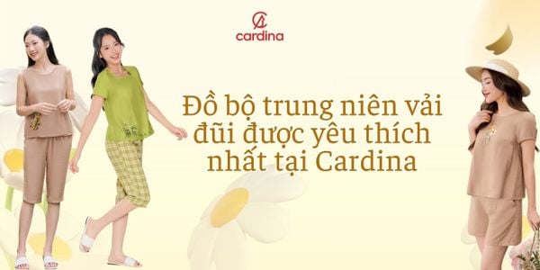 Top mẫu đồ bộ trung niên vải đũi được yêu thích nhất tại Cardina