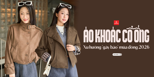 Áo khoác cổ ống: 