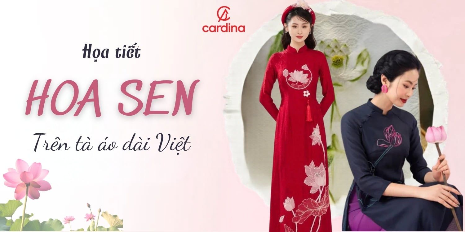 Họa Tiết Hoa Sen Trên Áo Dài - Nét Đẹp Tinh Tế Mang Đậm Bản Sắc Việt