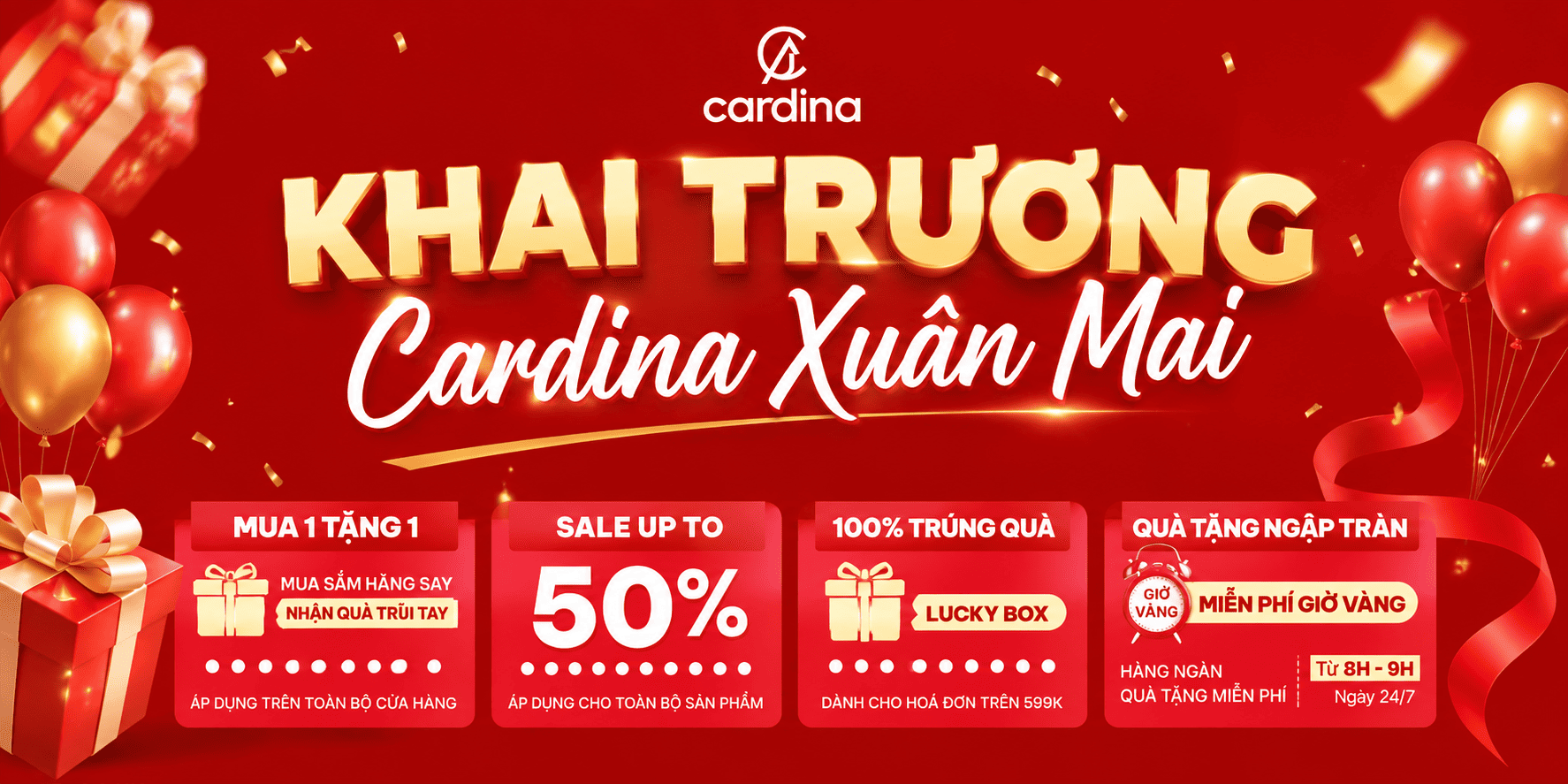 Tưng bừng khai trương Cardina Xuân Mai: 10.000 sản phẩm mới bùng nổ ưu đãi!