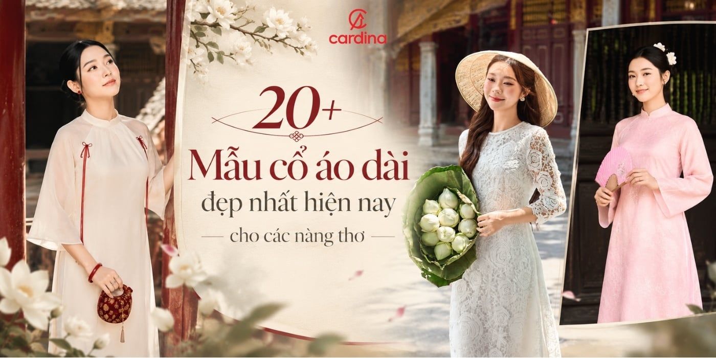 20+ Mẫu cổ áo dài đẹp nhất hiện nay cho các nàng thơ