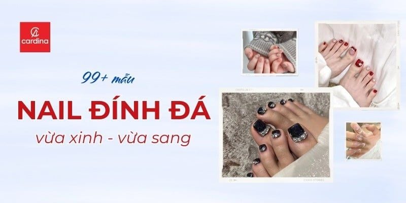99+ mẫu nail đính đá vừa XINH vừa SANG cho nàng tự tin ra ngoài
