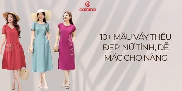 10+ Mẫu váy thêu đẹp, nữ tính, dễ mặc cho nàng