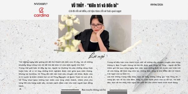 NVĐH NOHU 2026 #17: Vũ Thủy: Kiên trì và bền bỉ 
