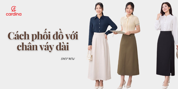 10 Cách phối đồ với chân váy dài thanh lịch cho nàng công sở