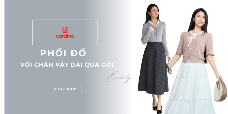 20+ Cách phối đồ với chân váy dài qua gối XINH XẮN cho nàng