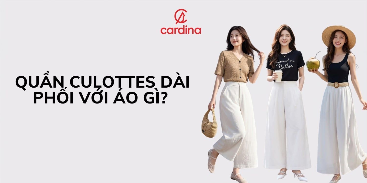 Quần culottes dài phối với áo gì? Cách chọn và mix đồ tôn dáng